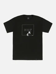 SNOOPY BOX LOGO TEE-BLK